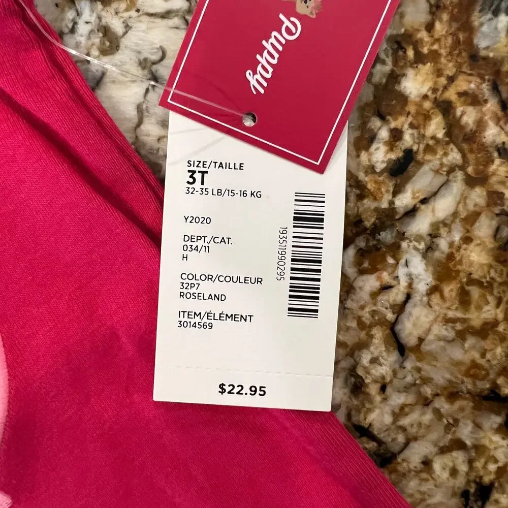 NWT Gymboree Pink & Navy Embroidered Puppy Top & Plaid Tiered Skort -SIZE 12-18M